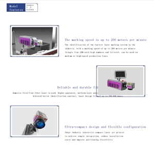 Production Line Flying 20W CO2 Laser Marking Machine Expiry Date Batch Code Laser <b>Printer</b> for Plastic Bags <b>Cable</b> Wire PET Bottle - Product Image 4