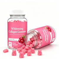 Gummies de beauté blanchissantes de haute qualité avec collagène blanchissant et bonbons gélifiés au collagène saveur fruitée pour femmes