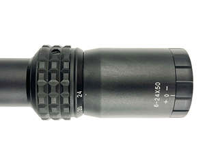 Cannocchiale da Caccia 6-24x50 con Regolazione 6x, Ottica in Alluminio con Base di Montaggio da 30mm, Illuminazione Rossa e Nera, <span class=keywords><strong>Campo</strong></span> Visivo 1000yd - Product Image 4