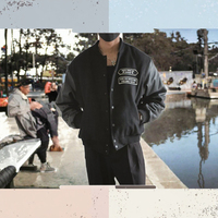 Veste de baseball varsity coupe-vent en polyester chenille brodée avec logo personnalisé de haute qualité, style streetwear, modèle simple