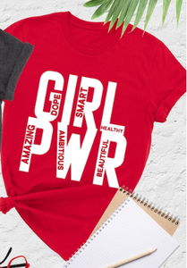 T-shirt Girl Power da donna, 100% cotone, girocollo, vestibilità ampia, camicia casual femminista con stampa di lettere, da indossare in tutte le stagioni - Product Image 3