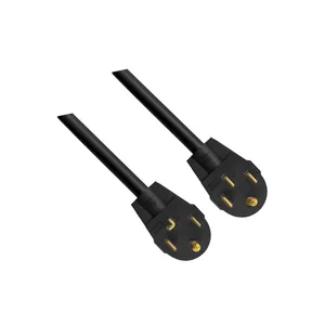 Cable de extensión de secador de 4 puntas SRDT negro 4 pies/cable de extensión NEMA 14-30 enchufe/14-50P