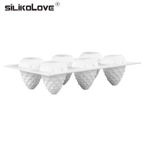 MUYULINS Factory 6-Cavity <b>Pinecone</b>-Shaped LFGB Platinum Non-Stick BPA-Free Silicone Mousse Cake Decorating Mold - Product Image 4