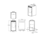 Poêle à granulés autoportant moderne JOOCHEN 6KW CR-10-2, chauffage économique WiFi pour usage intérieur dans les hôtels et les villas