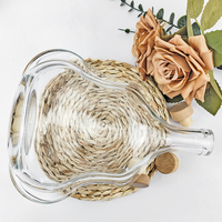 Fabricant de gros verre à vin transparent de 500ml 1l bouteille en verre en forme de gourde à liqueur personnalisée