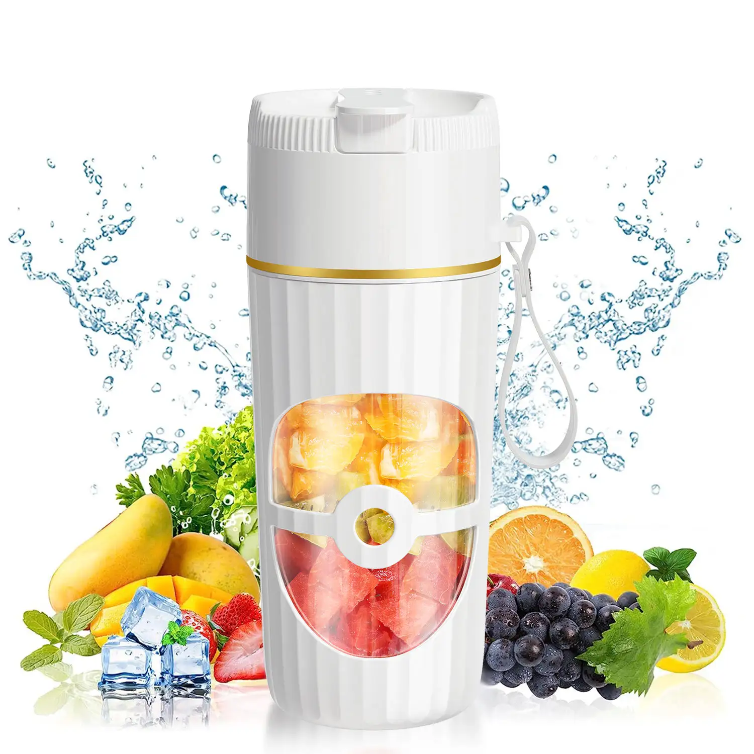 Mới Có Thể Sạc Lại 10 Lưỡi Máy Trộn Trái Cây Tươi Juicers 400Ml Chai Nước Trái Cây Mini Nhanh Smoothie Ice Maker Điện Máy Xay Sinh Tố Nhà