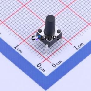 K2-1102DP-N3SW-04 Tactile Switch Through hole Component (THT)-4P,6x6mm Switch 1.8N Through Hole 6mm 6mm - Product Image 1