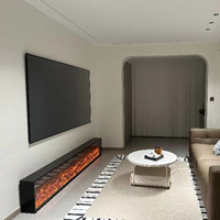 Cheminée décorative encastrée minimaliste dans le mur 3d flamme simulée pas de chauffage foyer électrique moderne intérieur