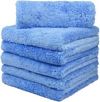 Serviette de nettoyage de voiture à haute densité 600GSM serviette de séchage de polissage de lavage de voiture en microfibre en peluche sans bord