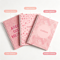 Carnet à spirales personnalisé, service OEM, impression de logo personnalisé, journal à couverture rigide, carnet scolaire personnalisé à motif léopard, cadeau