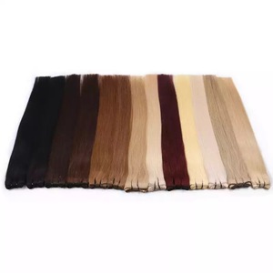 jasmine Slavic Virgin Remy Human Hair machine Weft hair Premium <b>Russian</b> Thin-Weft Double-Drawn machine Wefts Hair Extensions - Product Image 3