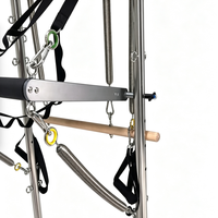 Vente en gros, professionnel, ODM & OEM, Reformer Pilates 2-en-1 compact en alliage d'aluminium blanc avec tour pour usage domestique