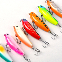 Leurre artificiel flottant ABS Zigzag Dog Micro Topwater Pencil pour la pêche en eau douce