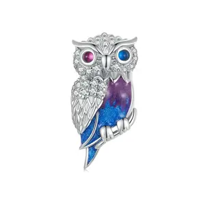 Youchuang new arrived owl enamel crystal bangle charm diy cute 925 silver jewellery fashion animal luxury designer beads charms