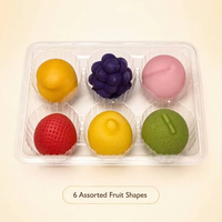 Hicey Nouveau Design Mini Glace aux Fruits en Gros, Mélange Viral de Fruits 3D (Mangue, Pêche, Fraise, Melon)