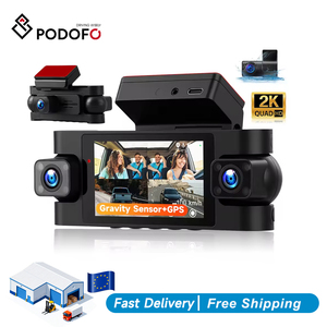 กล้องติดรถยนต์ Podofo ขนาด 3 นิ้ว ความละเอียด 2K พร้อมกล้องบันทึกภาพ 4 ตัว ระบบ G-Sensor/GPS/WiFi/ระบบตรวจจับการจอดรถ/ระบบป้องกัน 360 องศา กล้องหน้าความละเอียด 2K + กล้อง 3 ตัว ความละเอียด 1080P - Product Image 1