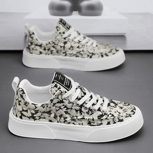 Baskets décontractées pour hommes été 2025 – Tendance, polyvalentes, blanches, respirantes, en toile, à lacets, couleur unie - Product Image 4