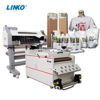 Imprimante DTF personnalisable LINKO A1 pour T-shirts en rouleau avec double tête I3200 et machine d'impression DTF à secouage de poudre pour film PET