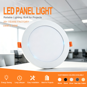ไฟแผง LED 3W 6w 9w 12w 15w 18w 24W สำหรับสำนักงาน ร้านอาหาร ฝ้าเพดานแบบฝัง 3CCT 4CCT  แบบกลมหรือแบบสี่เหลี่ยม - Product Image 6