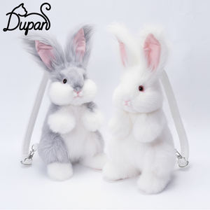 Mochila de Conejo de Peluche de Poliéster Suave de la Marca DUPAN, Simulación de Conejo de Angora, Linda y Realista - Product Image 1