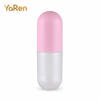 Flacon cosmétique en PET de 40 ml, 60 ml, 100 ml avec pompe à lotion à bec de canard et capuchon coloré pour l'emballage de soins de la peau en voyage