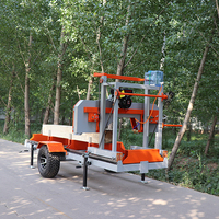 Vente en Chine Scierie à ruban à bois horizontale Moulin à ruban portable avec roues mobiles