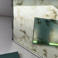 Meilleures mosaïques en verre cristal biseautées, adhésives, effet miroir antique, autocollants muraux, décoration artistique géométrique, forme diamant