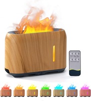 Diffuseur d'aromathérapie ultrasonique à flamme électrique, humidificateur d'huiles essentielles en plastique, capacité 0,5-2,0 L, fonctionnement silencieux 35 dB pour