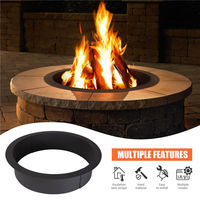 Anneau de feu rond en acier inoxydable Portable pour fête en plein air combustible de bois de chauffage de Camping Durable pour la cuisson au foyer de patio