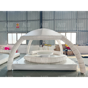 Yaz su Bar şişme çadır ile yüzer iskele güneş güverte yüzer ada salonu parti eğlence platformu şişme yüzen - Product Image 6