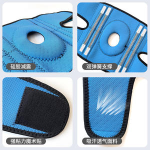 Rodillera Deportiva de Compresión, Talla Única, Negra y Azul, Soporte Flexible para Fitness al Aire Libre, Protector de Articulaciones Transpirable Unisex - Product Image 5