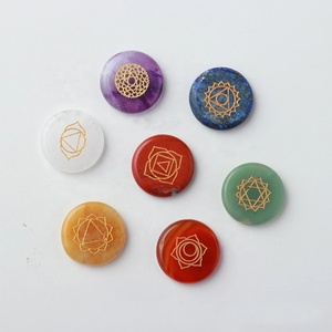 7 <strong>Chakra</strong> <strong>Engraved</strong> Words <strong>Stone</strong> Natural Seven <strong>Chakra</strong> Power <strong>Stone</strong> - Product Image 5