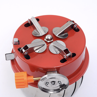 Réchaud de camping portable à gaz butane/propane, brûleur Lotus en acier, pour voyages, randonnées et pique-niques