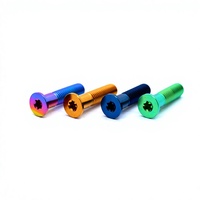 Vis Torx en titane anodisé coloré à émbout fraisé, fixation légère GR5 pour modification de moto