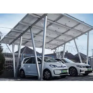 Fast Installation Solar Aluminum Parking Structure PV Solar Carport Mounting System Solar Carport Racking PV Carport