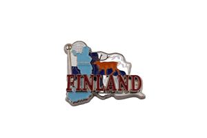 Aimant de réfrigérateur 3D métal Europe du Nord <span class=keywords><strong>Finlande</strong></span> Souvenirs touristiques décors de réfrigérateur vente en gros - Product Image 2