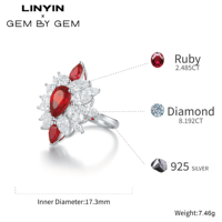 Bague en or 18 carats avec rubis sang de pigeon 2 carats, pierre précieuse naturelle, bijoux fins avec certificat du fabricant pour mariage et fêtes – Vente chaude