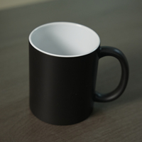 Mug magique à changement de couleur de 11 oz en céramique pour impression par sublimation - Sans danger pour les aliments et compatible micro-ondes