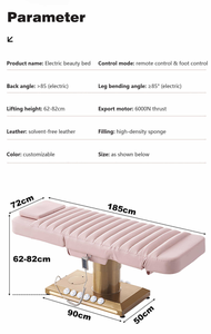 Cama de Masaje Eléctrica de Lujo Moderna para Todo el Cuerpo, para Extensiones de Pestañas, Tratamientos Faciales y Depilación - Product Image 2