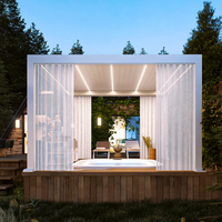 Pergola bioclimatique motorisée moderne en aluminium pour extérieur BREALU