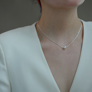 Collar de Plata de Ley S925 para Mujer con Cadena de Coliflor Brillante y Diseño de Perlas de Imitación, Joyería Fina - Product Image 4