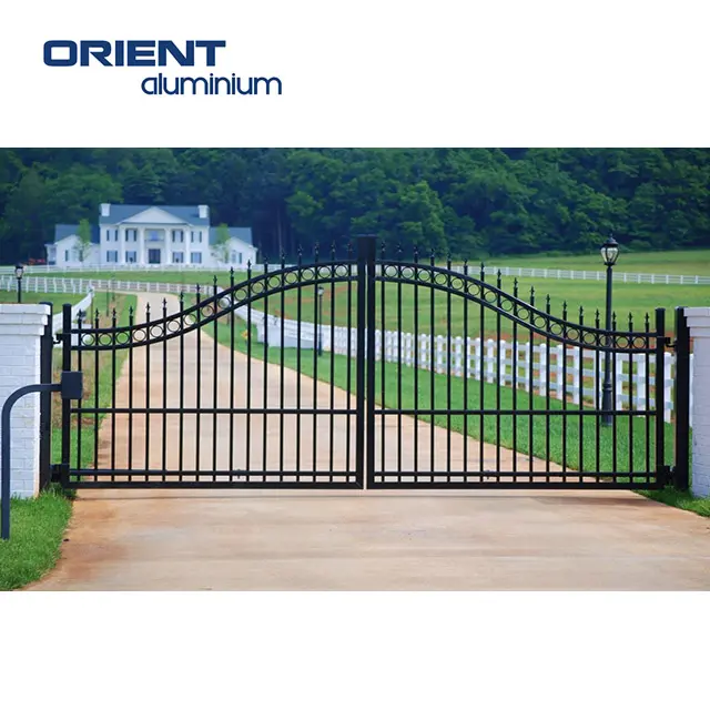 Geçici özel arka bahçe alüminyum kapı ile çit kapısı alüminyum çit kapısı Metal çit