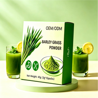 Poudre d'herbe d'orge pure naturelle OEM, riche en fibres alimentaires, vitamines, minéraux, chlorophylle, enzymes et antioxydants, boisson quotidienne
