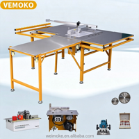 Scie à table prix usine avec scie principale et scie de rainurage pour la découpe en lot de portes d'armoires de cuisine