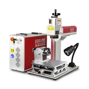 rotary device fiber laser 30w bird ring marking machine