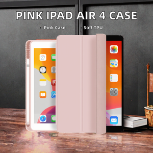 Étui intelligent pour <span class=keywords><strong>iPad</strong></span> Air 4 10.9 pouces, étui de protection souple en PU, rose, pour tablette - Product Image 2