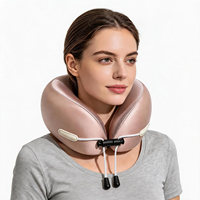 Oreiller de voyage ergonomique en mousse à mémoire de forme, léger, écologique, rafraîchissant, en forme de U, réglable, pour voiture et bureau, lavable et respirant