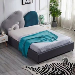 Cama de Día Tapizada en Madera, Estilo Americano Moderno, Diseño Creativo Minimalista Nórdico, Cama Individual Unisex para Dormitorio Infantil - Product Image 2