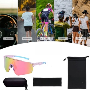 Lentes de PC Polarizadas con Protección UV para Deportes al Aire Libre, Colores Azul, Rosa, Rojo, Negro y Dorado, Material del Marco - Product Image 4