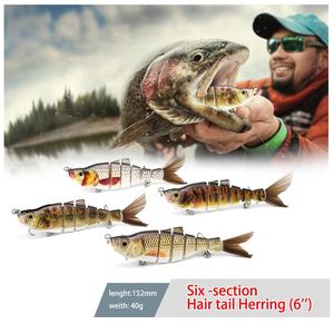 Leurres de pêche au hareng en queue de soie en plastique réalistes - Product Image 5